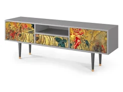 Móvel De Tv| Mueble de TV - 170х59х41 cm - T6 - Blood by James Jean, Cinza Cinzento