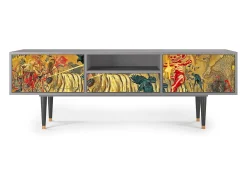 Móvel De Tv| Mueble de TV - 170х59х41 cm - T6 - Blood by James Jean, Cinza Cinzento