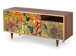 Mueble de TV - 125х56х41 cm - T7 - Blood by James Jean, Nogueira Castanho