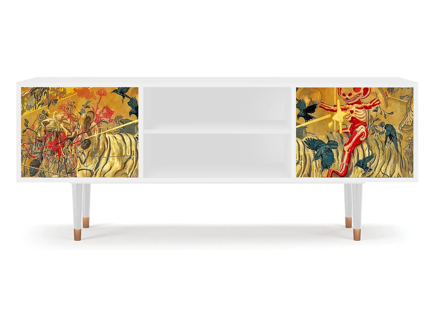 Móvel De Tv* Mueble de TV - 170х69х48 cm - T2 - Blood by James Jean, Branco Bege