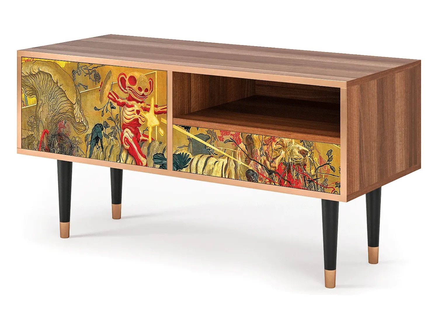 Mueble de TV - 115х59х48 cm - T3 - Blood by James Jean, Nogueira^ Móvel De Tv