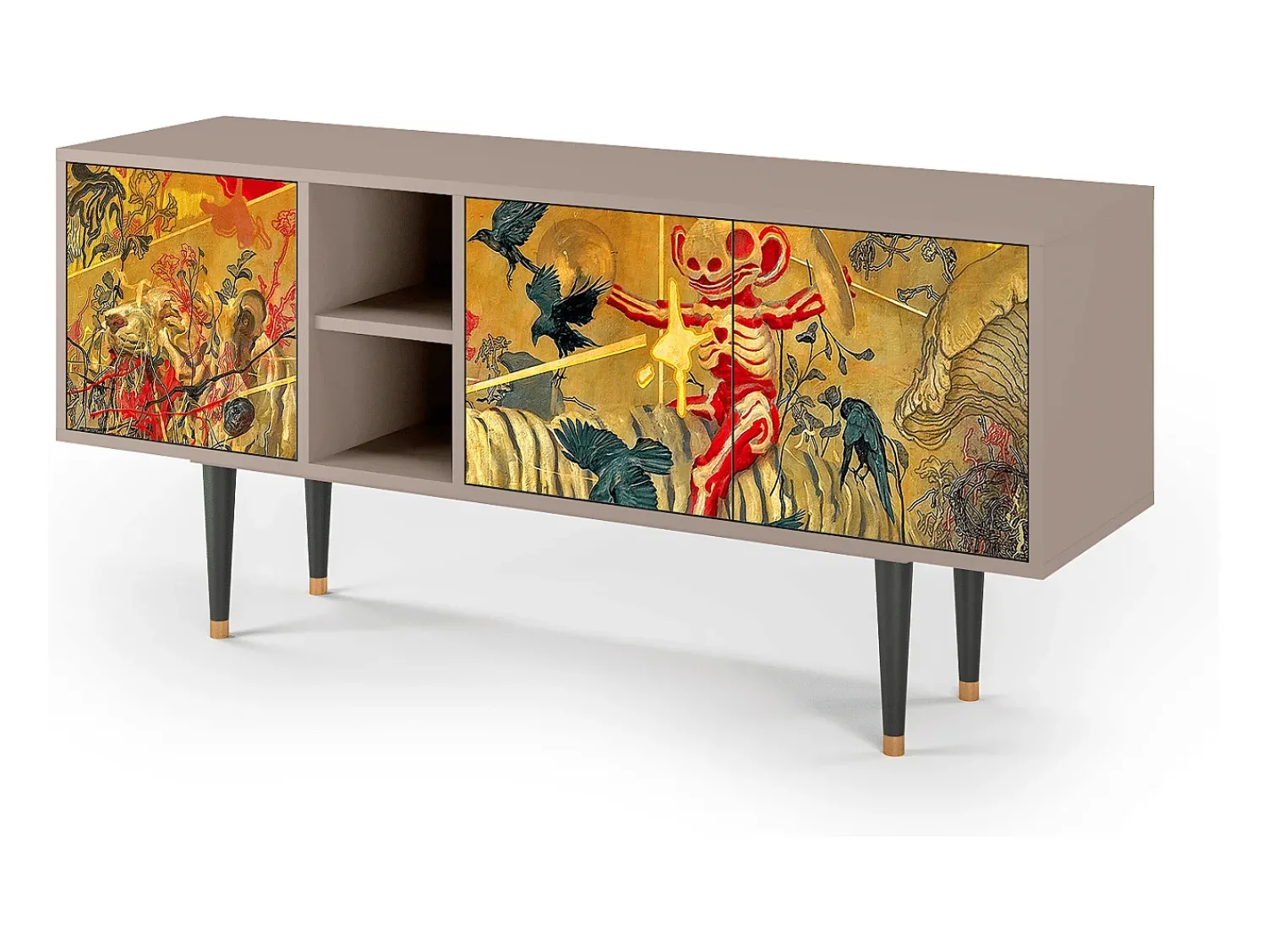 Móvel De Tv| Mueble de TV - 150х69х41 cm - T5 - Blood by James Jean, Latte Bege