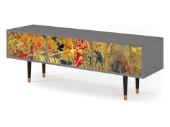 Móvel De Tv* Mueble de TV - 170х59х48 cm - T4 - Blood by James Jean, Cinza Cinzento