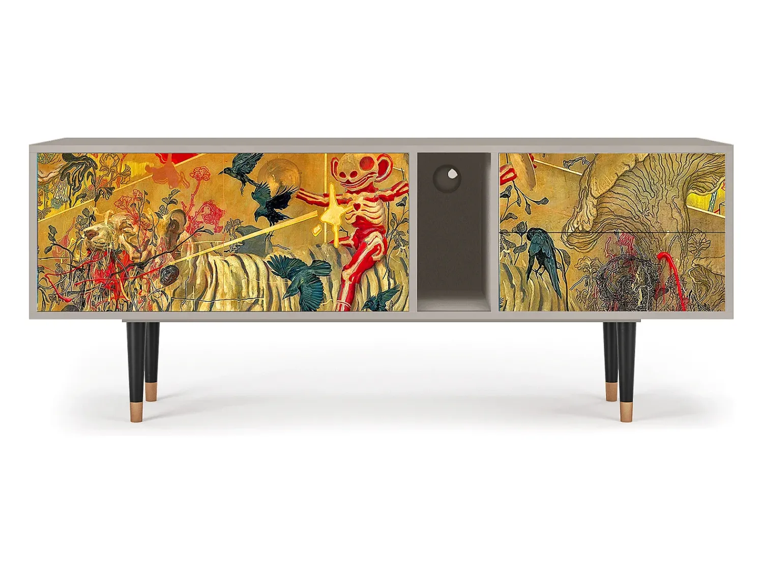 Móvel De Tv* Mueble de TV - 170х69х48 cm - T1 - Blood by James Jean, Areia Bege