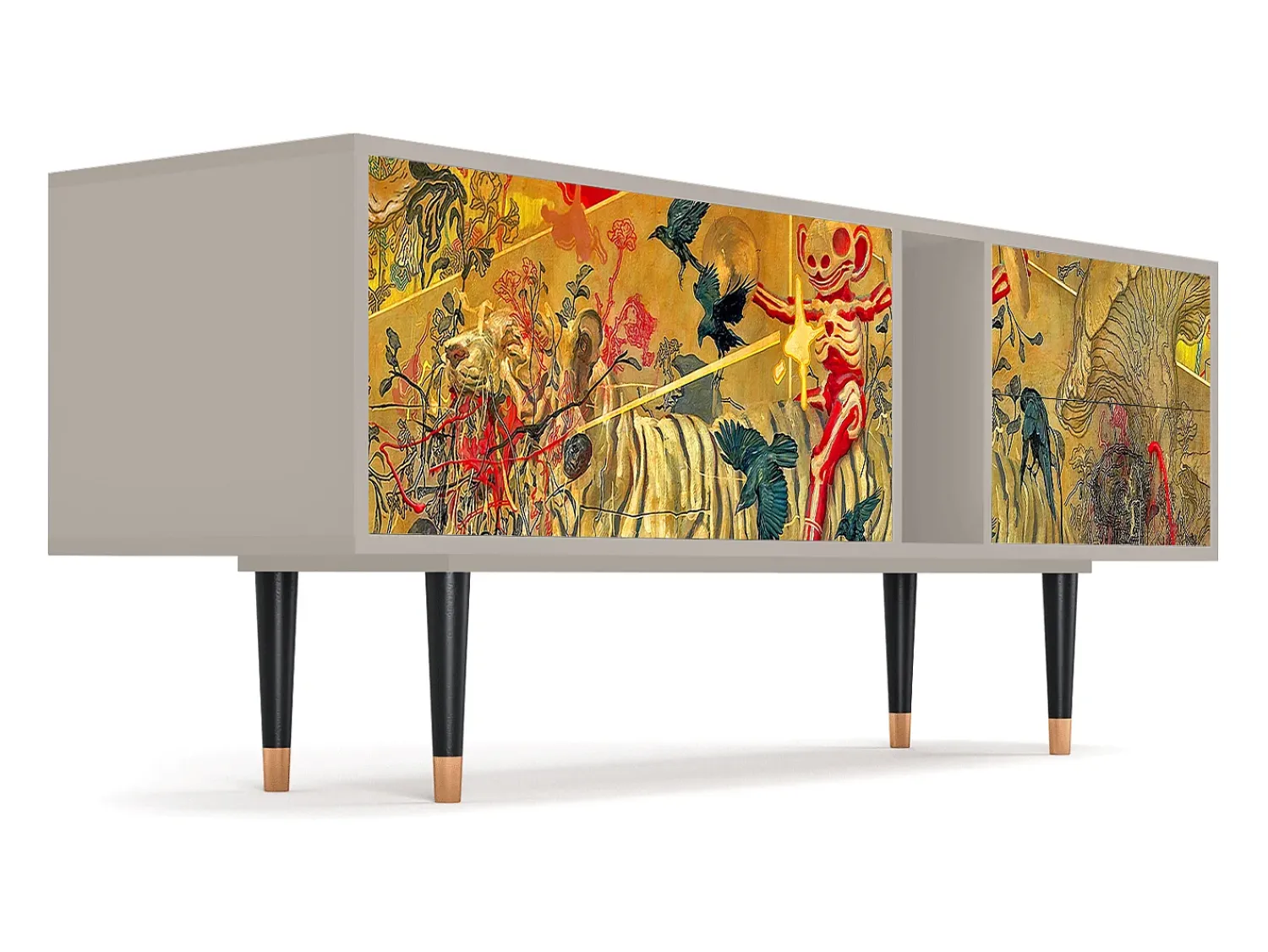 Móvel De Tv* Mueble de TV - 170х69х48 cm - T1 - Blood by James Jean, Areia Bege