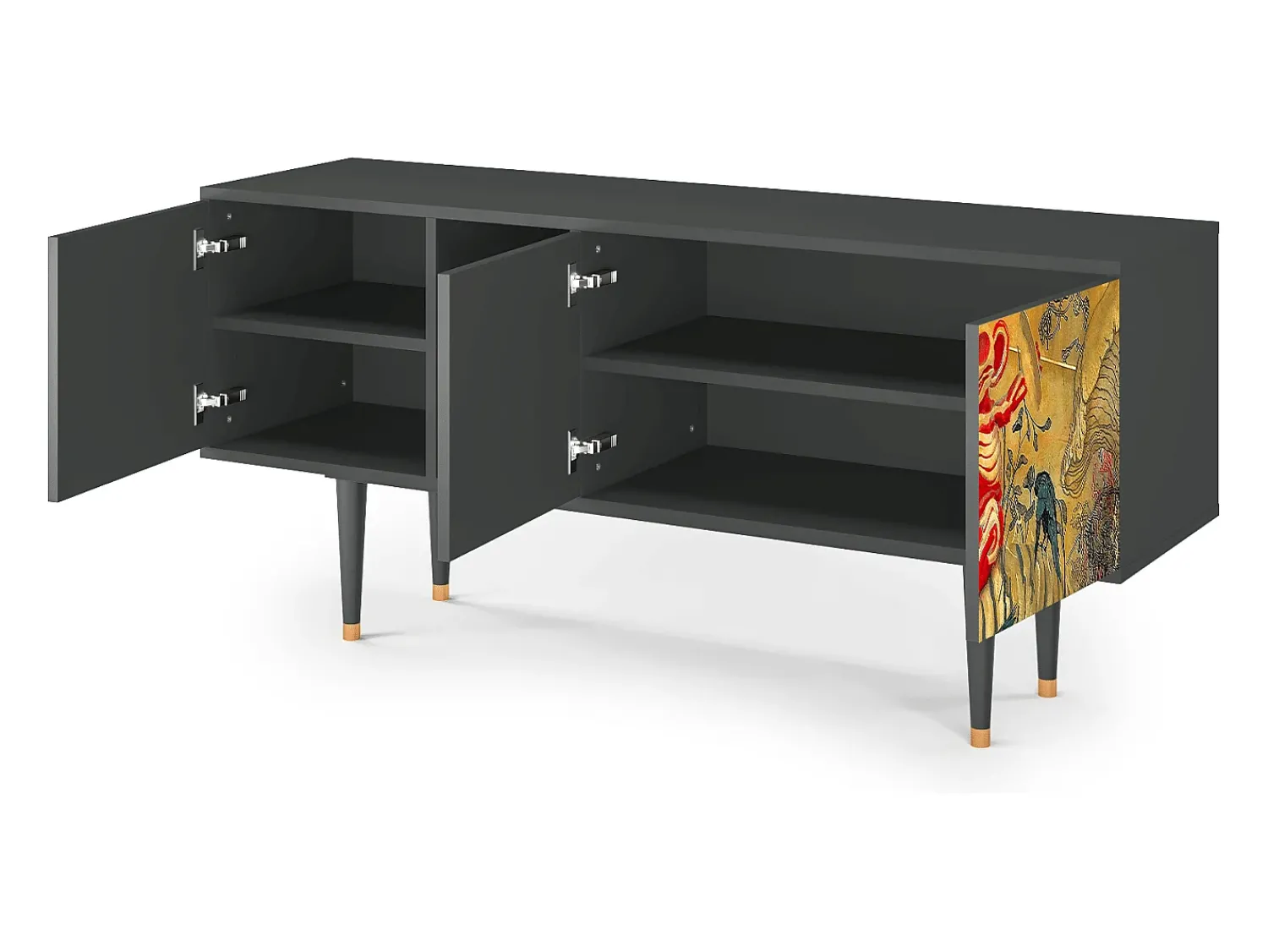 Mueble de TV - 150х69х41 cm - T5 - Blood by James Jean, Antracite^ Móvel De Tv