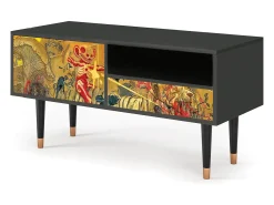 Móvel De Tv| Mueble de TV - 115х59х48 cm - T3 - Blood by James Jean, Antracite Cinza antracite
