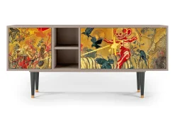 Discount Mueble de TV - 150х69х41 cm - T5 - Blood by James Jean, Areia Bege