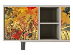 Discount Mueble de TV - 150х69х41 cm - T5 - Blood by James Jean, Areia Bege