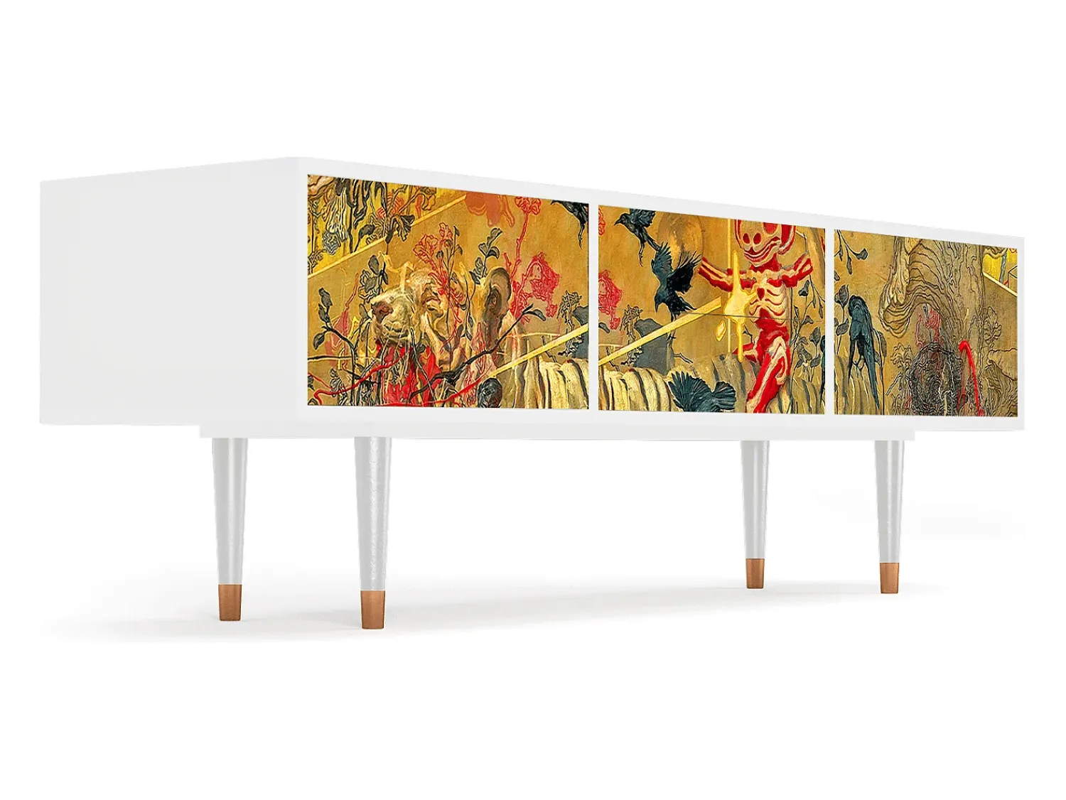 New Mueble de TV - 170х59х48 cm - T4 - Blood by James Jean, Branco Bege