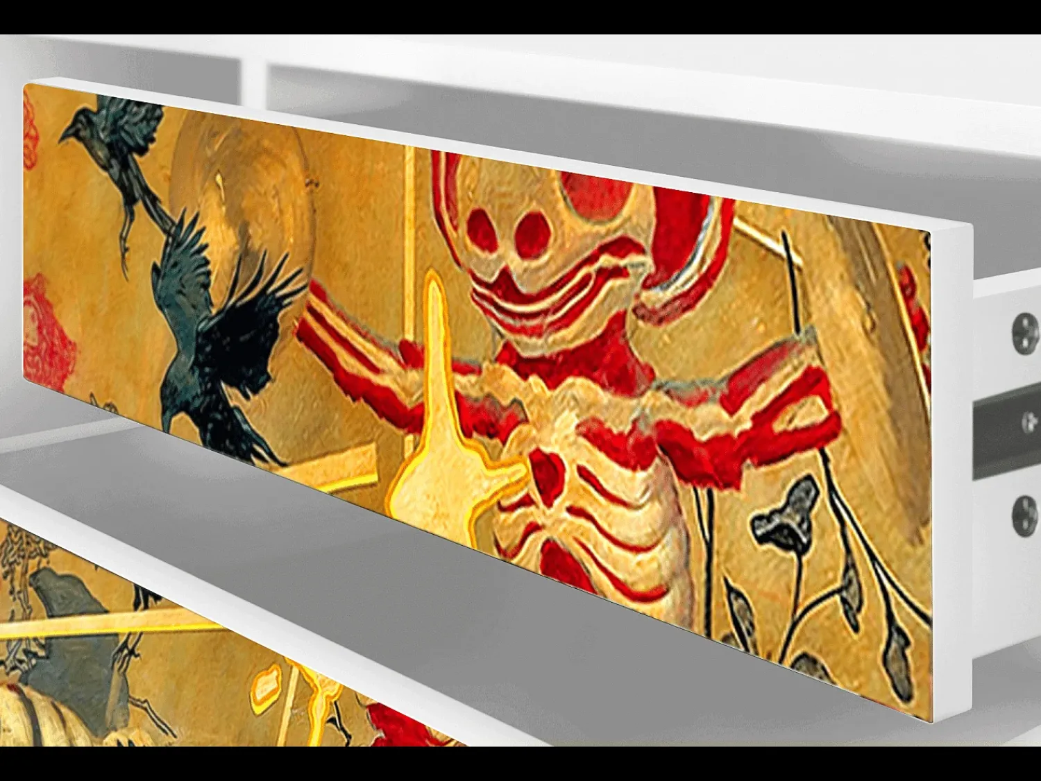 New Mueble de TV - 170х59х48 cm - T4 - Blood by James Jean, Branco Bege