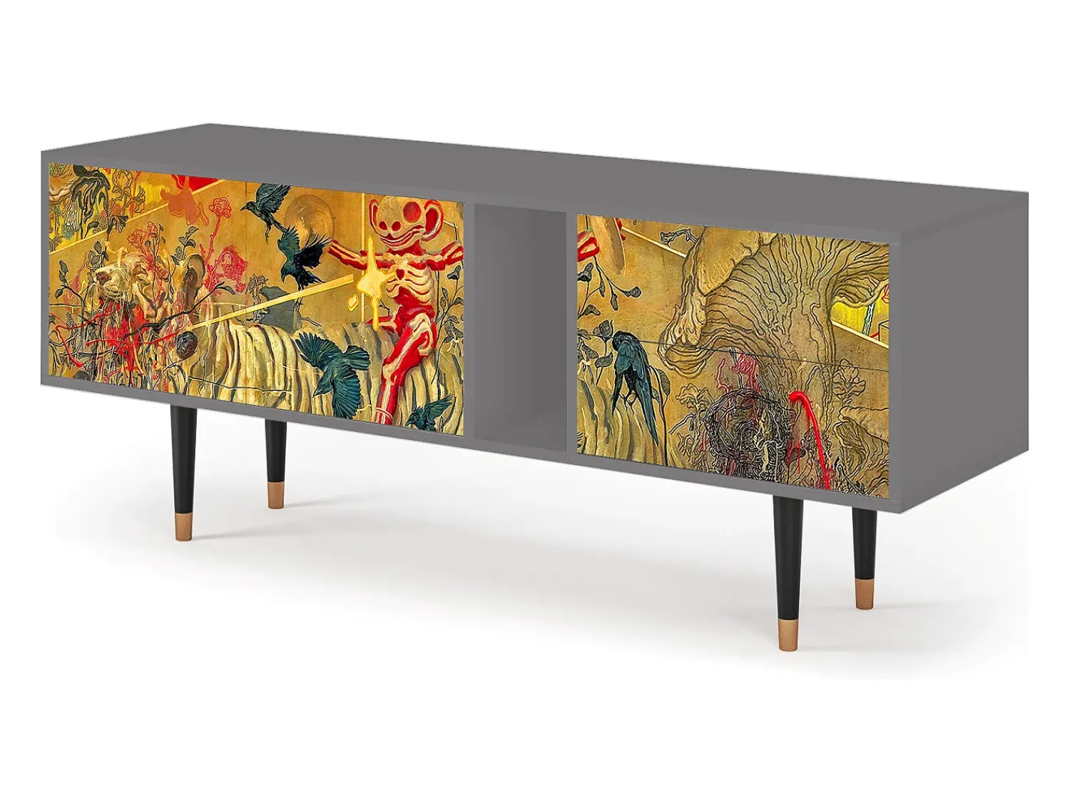 Mueble de TV - 170х69х48 cm - T1 - Blood by James Jean, Cinza^ Móvel De Tv