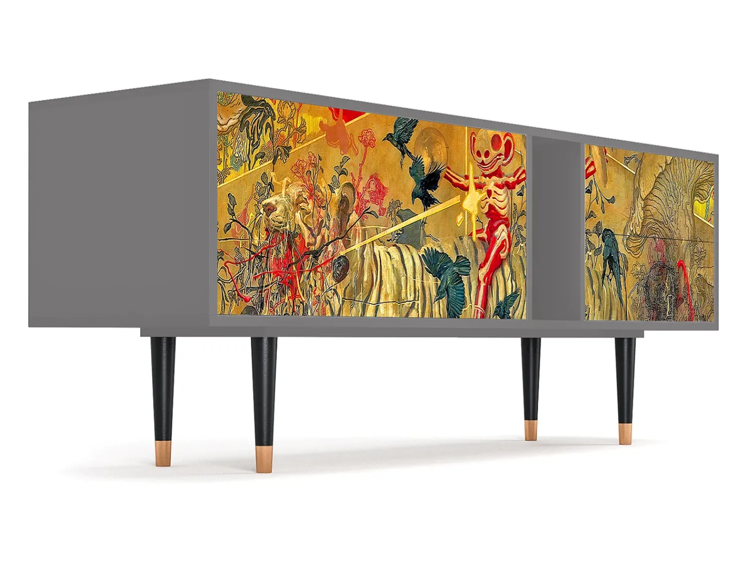 Mueble de TV - 170х69х48 cm - T1 - Blood by James Jean, Cinza^ Móvel De Tv