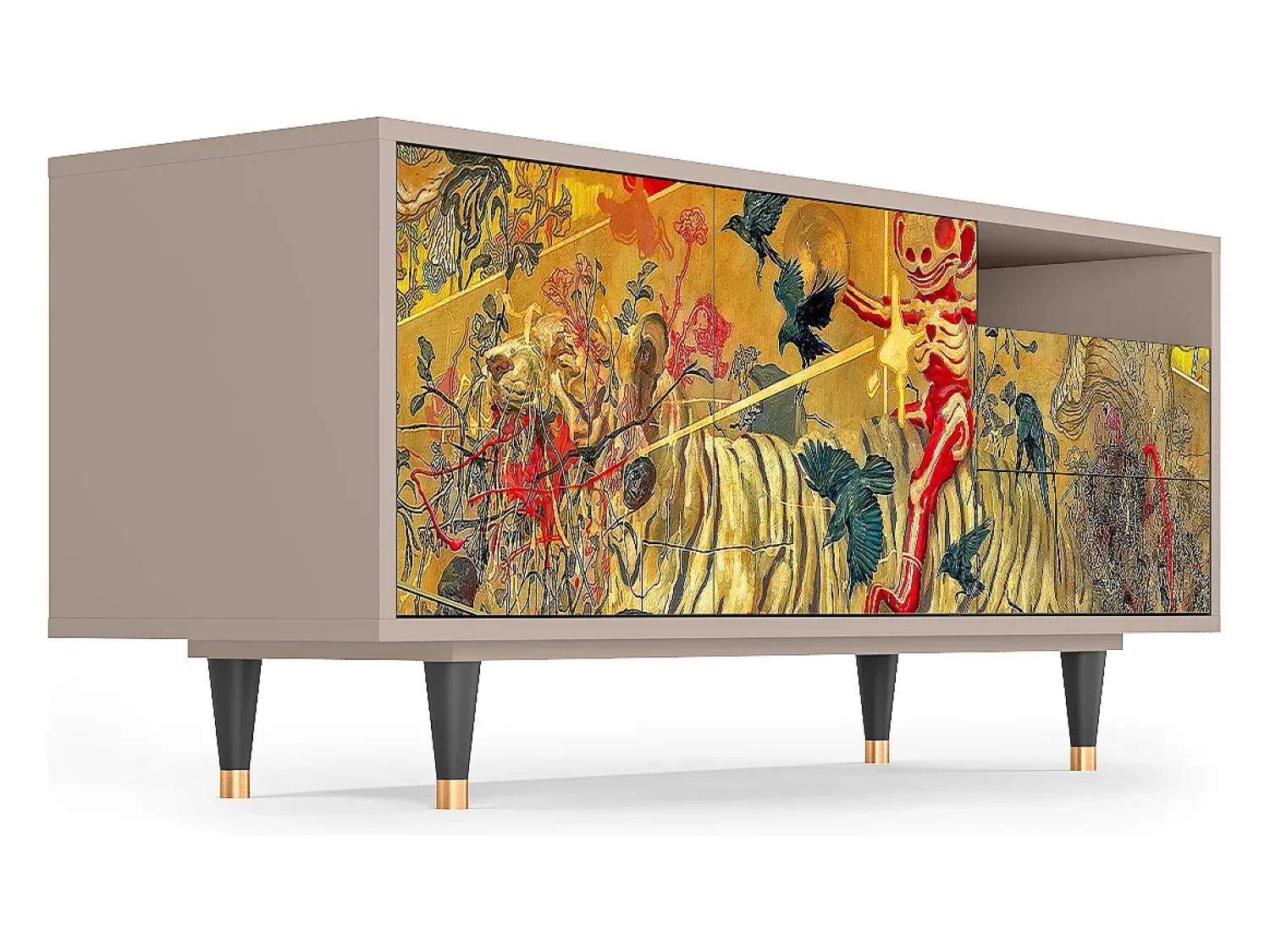 Mueble de TV - 125х56х41 cm - T7 - Blood by James Jean, Latte^ Móvel De Tv