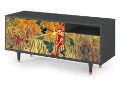 Best Mueble de TV - 125х56х41 cm - T7 - Blood by James Jean, Antracite Cinza antracite