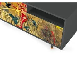 Best Mueble de TV - 125х56х41 cm - T7 - Blood by James Jean, Antracite Cinza antracite