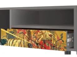 Móvel De Tv* Mueble de TV - 115х59х48 cm - T3 - Blood by James Jean, Cinza Cinzento