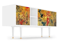 Móvel De Tv* Mueble de TV - 150х69х41 cm - T5 - Blood by James Jean, Branco Bege