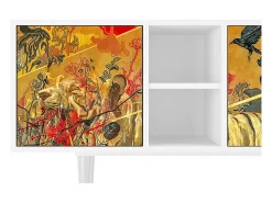 Móvel De Tv* Mueble de TV - 150х69х41 cm - T5 - Blood by James Jean, Branco Bege
