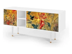 Móvel De Tv* Mueble de TV - 150х69х41 cm - T5 - Blood by James Jean, Branco Bege