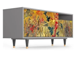 Móvel De Tv* Mueble de TV - 125х56х41 cm - T7 - Blood by James Jean, Cinza Cinzento