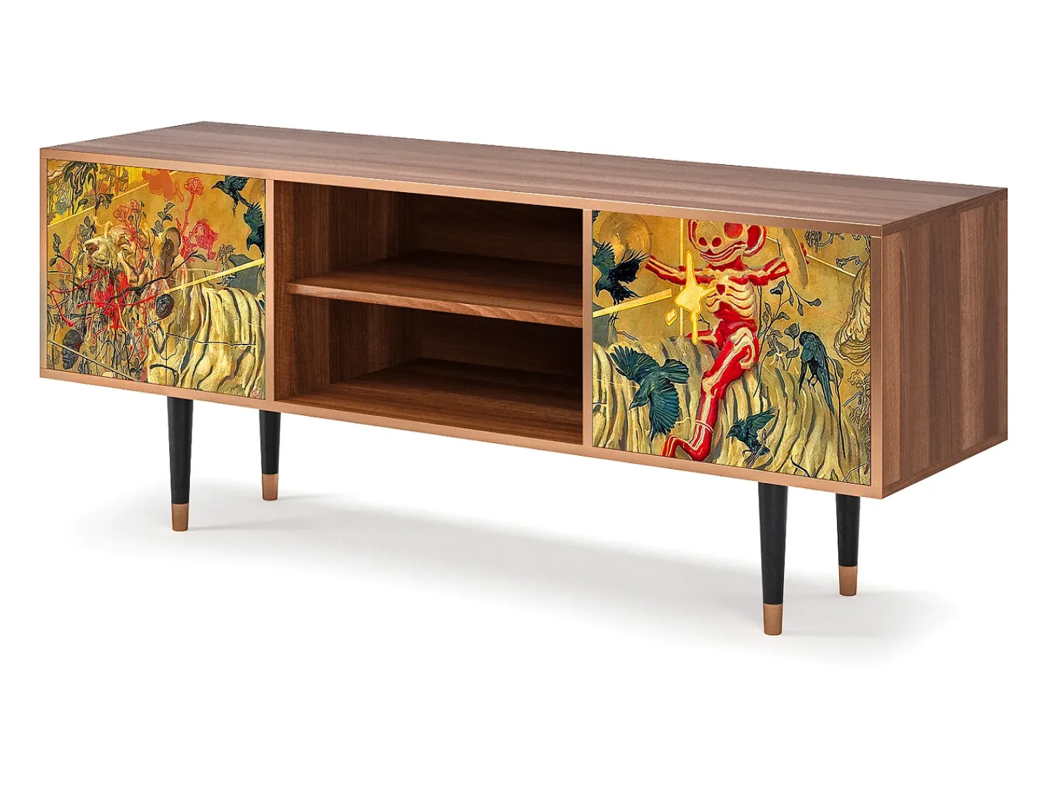 Móvel De Tv* Mueble de TV - 170х69х48 cm - T2 - Blood by James Jean, Nogueira Castanho
