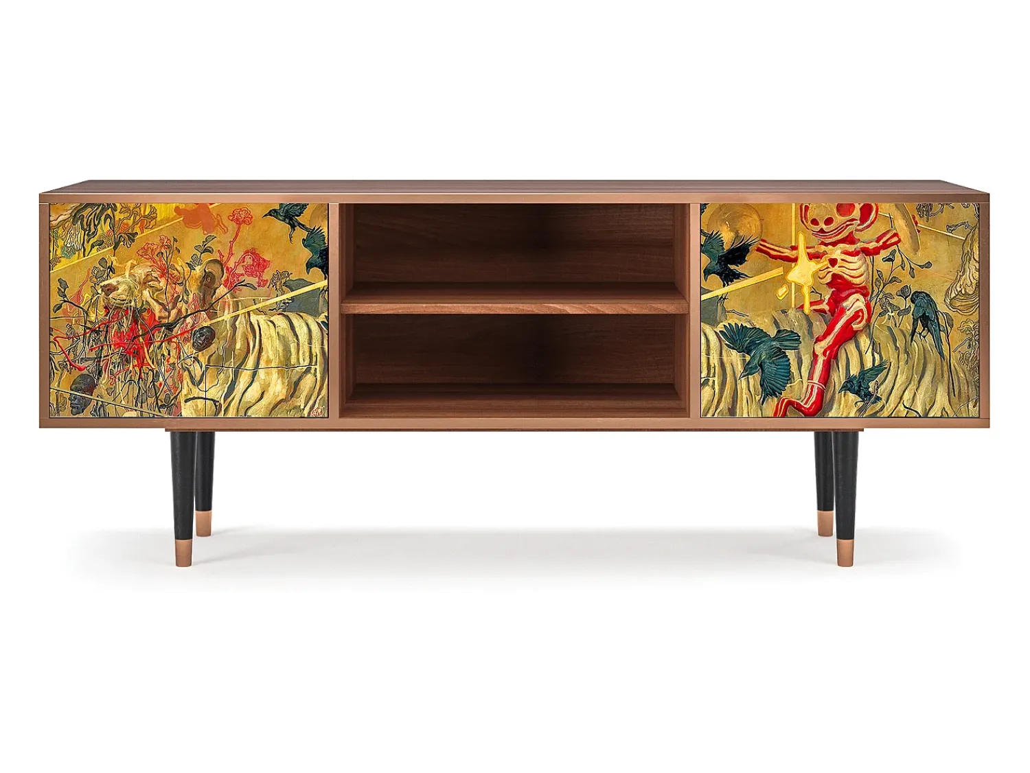 Móvel De Tv* Mueble de TV - 170х69х48 cm - T2 - Blood by James Jean, Nogueira Castanho