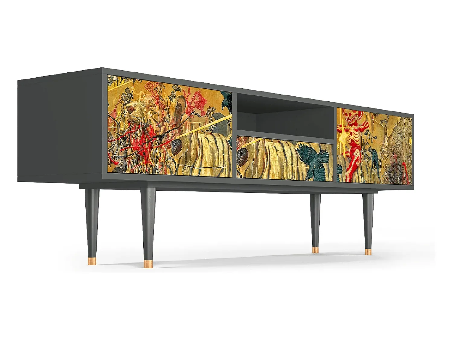 Mueble de TV - 170х59х41 cm - T6 - Blood by James Jean, Antracite^ Móvel De Tv