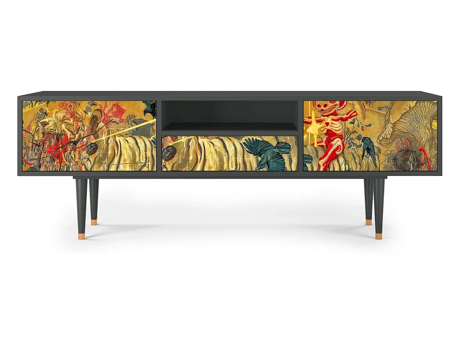 Mueble de TV - 170х59х41 cm - T6 - Blood by James Jean, Antracite^ Móvel De Tv