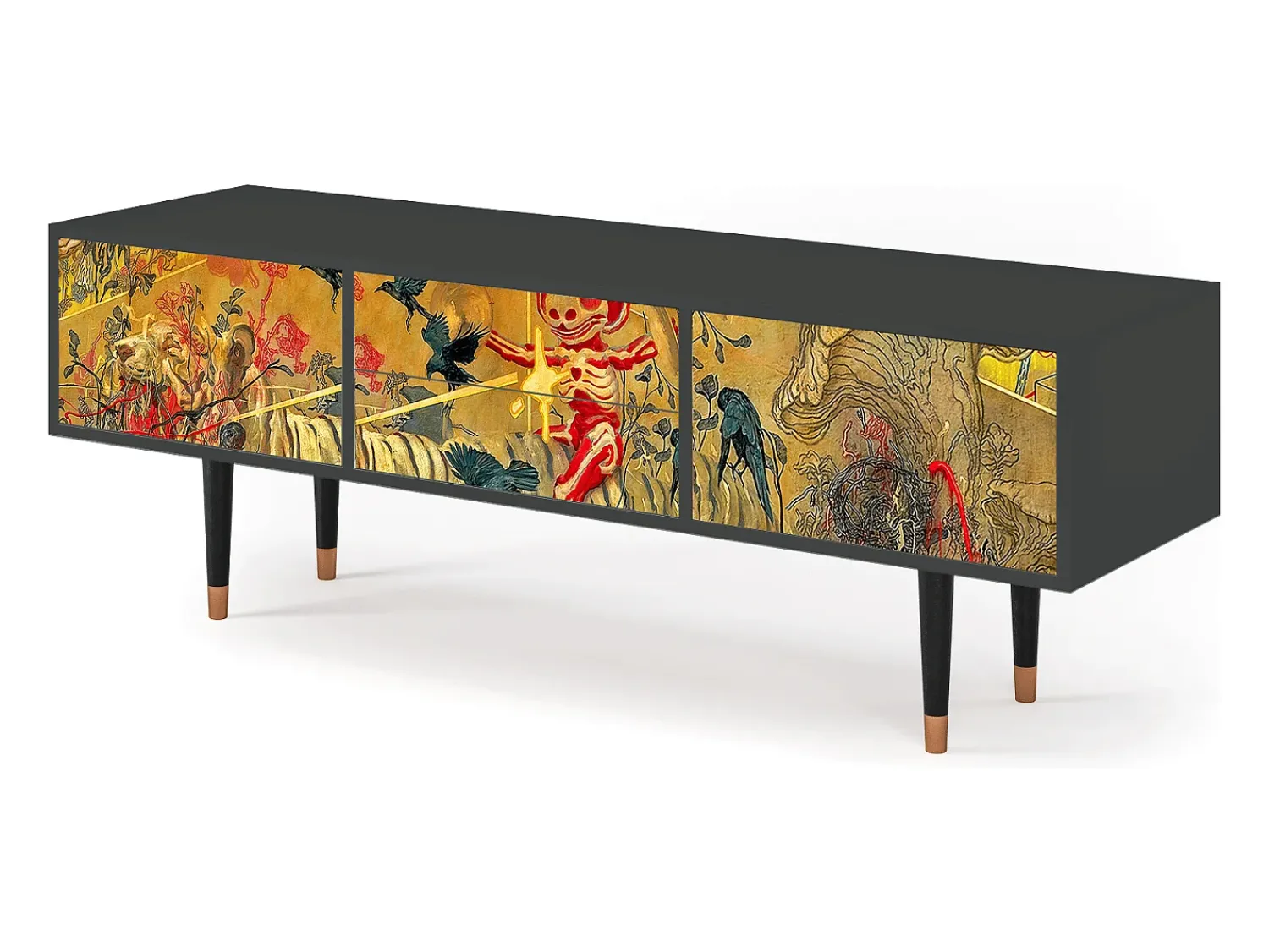 Mueble de TV - 170х59х48 cm - T4 - Blood by James Jean, Antracite^ Móvel De Tv