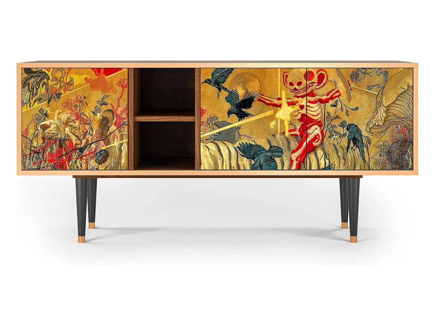 Móvel De Tv* Mueble de TV - 150х69х41 cm - T5 - Blood by James Jean, Nogueira Castanho