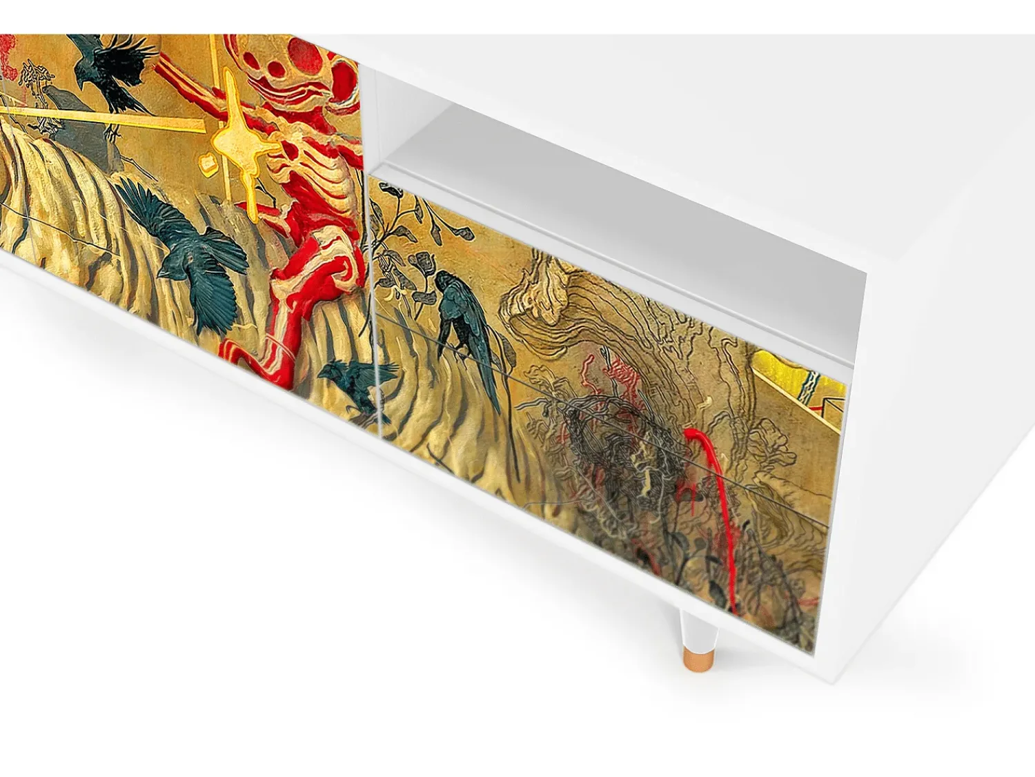 Mueble de TV - 125х56х41 cm - T7 - Blood by James Jean, Branco^ Móvel De Tv