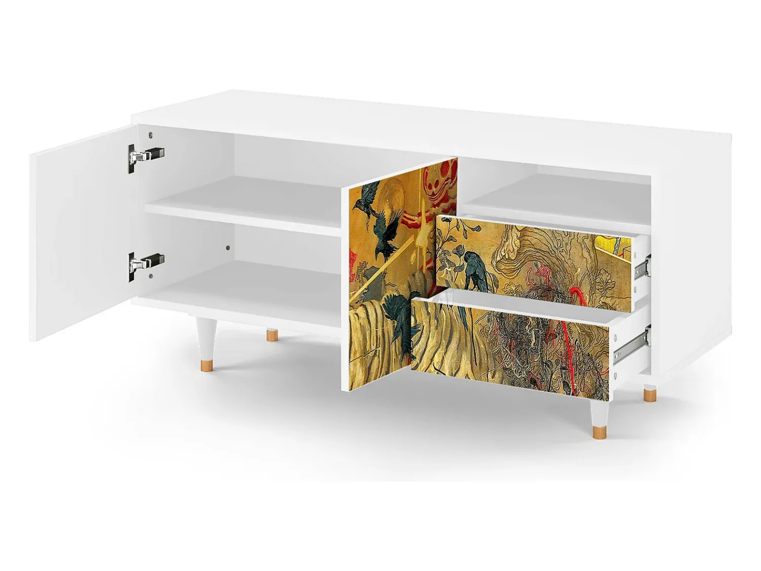 Mueble de TV - 125х56х41 cm - T7 - Blood by James Jean, Branco^ Móvel De Tv