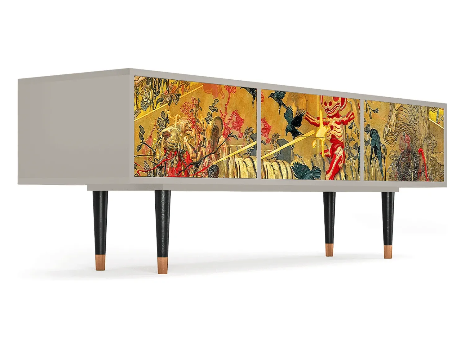 Móvel De Tv| Mueble de TV - 170х59х48 cm - T4 - Blood by James Jean, Areia Bege