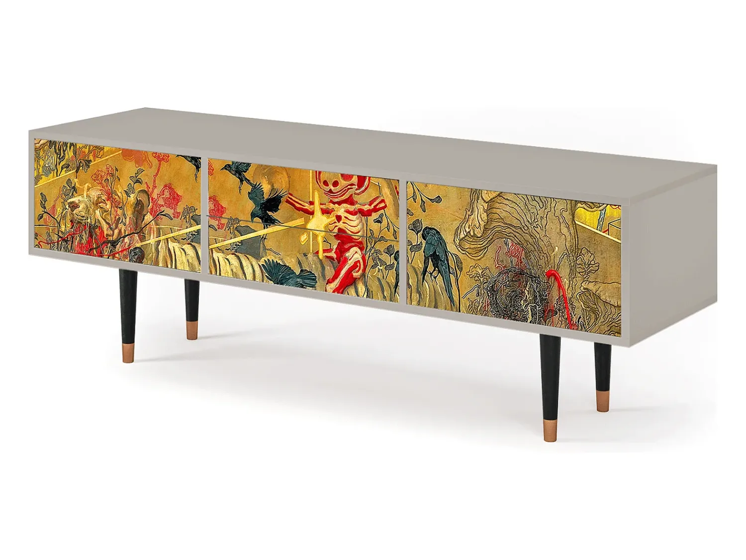 Móvel De Tv| Mueble de TV - 170х59х48 cm - T4 - Blood by James Jean, Areia Bege
