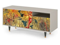 Móvel De Tv* Mueble de TV - 125х56х41 cm - T7 - Blood by James Jean, Areia Bege