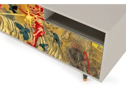 Móvel De Tv* Mueble de TV - 125х56х41 cm - T7 - Blood by James Jean, Areia Bege