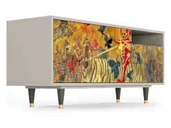 Móvel De Tv* Mueble de TV - 125х56х41 cm - T7 - Blood by James Jean, Areia Bege
