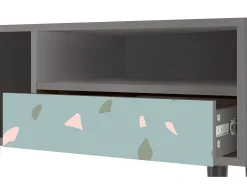 Clearance Mueble de TV - 115х59х48 cm - T3 - Blue Drops, Cinza Cinzento