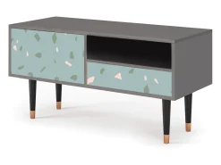 Clearance Mueble de TV - 115х59х48 cm - T3 - Blue Drops, Cinza Cinzento