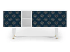 Móvel De Tv| Mueble de TV - 150х69х41 cm - T5 - Blue Lotus, Branco Bege