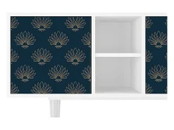 Móvel De Tv| Mueble de TV - 150х69х41 cm - T5 - Blue Lotus, Branco Bege