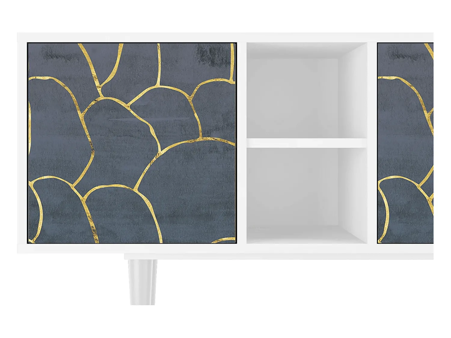 Mueble de TV - 150х69х41 cm - T5 - Blue Lagoon, Branco^ Móvel De Tv