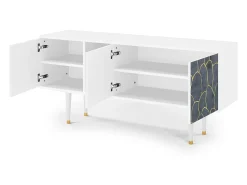 Mueble de TV - 150х69х41 cm - T5 - Blue Lagoon, Branco^ Móvel De Tv