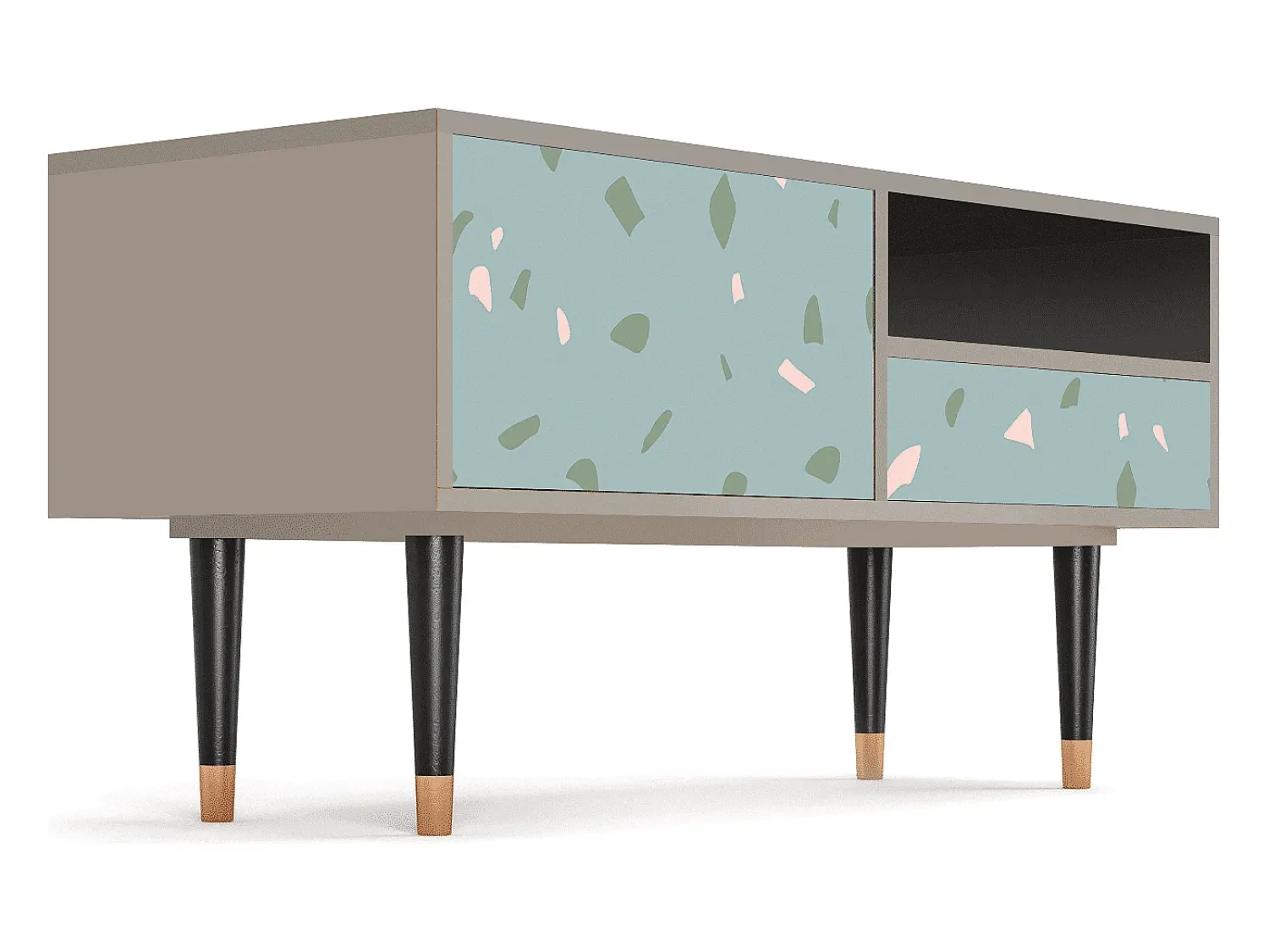 Discount Mueble de TV - 115х59х48 cm - T3 - Blue Drops, Areia Bege