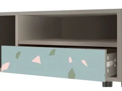 Discount Mueble de TV - 115х59х48 cm - T3 - Blue Drops, Areia Bege