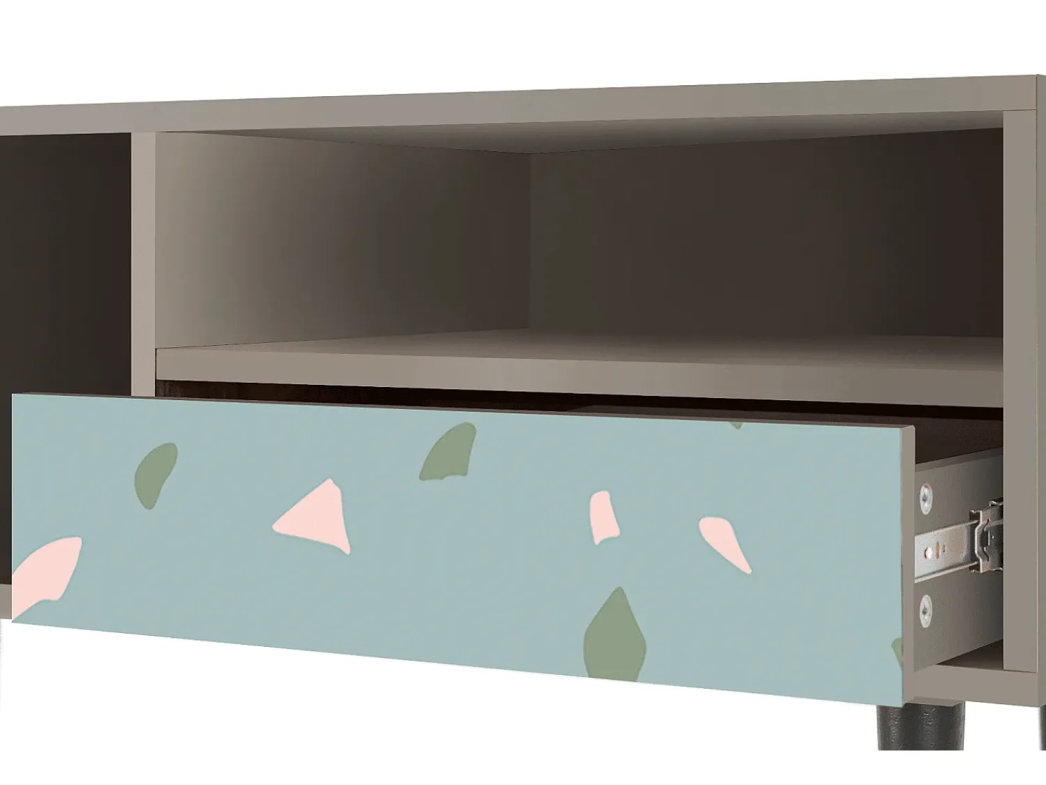 Discount Mueble de TV - 115х59х48 cm - T3 - Blue Drops, Areia Bege