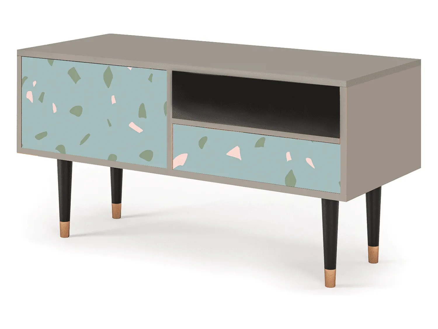 Discount Mueble de TV - 115х59х48 cm - T3 - Blue Drops, Areia Bege