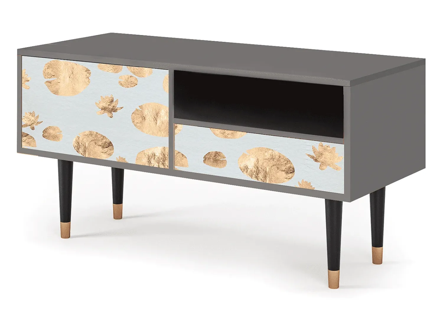 Móvel De Tv* Mueble de TV - 115х59х48 cm - T3 - Blue Giraffe, Cinza Cinzento