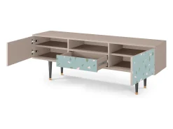 Móvel De Tv| Mueble de TV - 170х59х41 cm - T6 - Blue Drops, Latte Bege